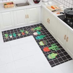 Imagem de Jun Jiale Tapete de cozinha de qualidade premium, base de borracha antiderrapante durável, tapete lavável (50,8 x 180,3 cm) cacto 