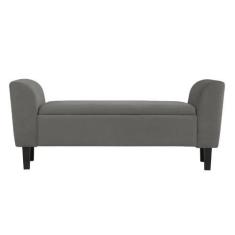 Imagem de Recamier Bau Malibu 1,40m Suede Cinza - Inova Decor - Inova Decorações