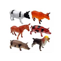 Imagem de Brinquedo Animais Fazendinha Educativo Fazenda Porco Cavalo