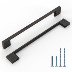 Imagem de KNOKLOCK Pacote com 10 puxadores de armário de cozinha 6,3 polegadas (160 mm) puxadores de armário de cozinha puxadores de armário de cozinha puxadores de gaveta para armário guarda-roupa