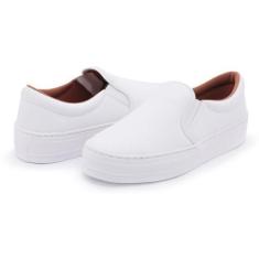 Imagem de Tênis Slip On Feminino Casual Basic Branco - Tenehi