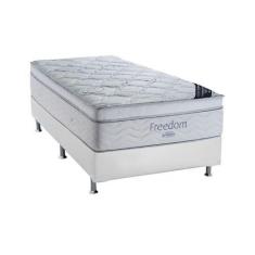 Imagem de Cama Box Solteiro: Colchão Molas Ortobom Superpocket Freedom Visco + B