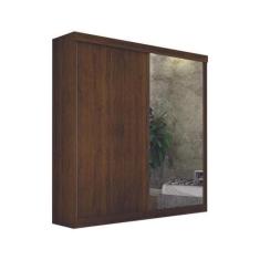 Imagem de Guarda Roupa Solteiro Com Espelho 2 Portas Correr 3 Gavetas 100% Mdf S
