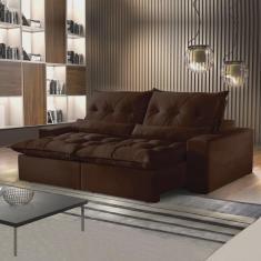 Imagem de Sofá Retrátil e Reclinável 5 Lugares 290cm Avalon Super Pillow Montano Estofados