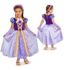 Imagem de Vestido Fantasia Longo Infantil Menina Festas Princesa Rapunzel Enrola