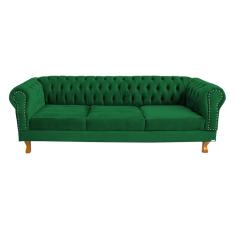 Imagem de Sofa Chesterfield Duque Verde Bandeira 1.80 Sala Recepcao Barbearia