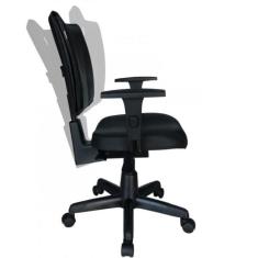 Imagem de Cadeira Executiva Back System Be-one com Braços Reguláveis - Cor Preta - 33006