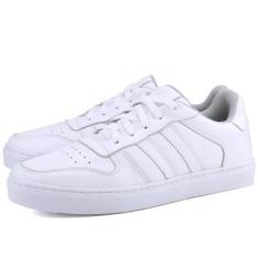 Imagem de Tênis Casual em Couro Masculino Mr. Gutt Branco, Branco, Mulher, 38
