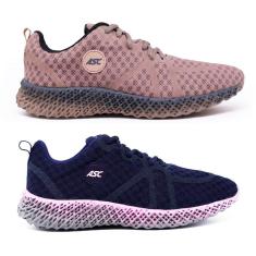 Imagem de Kit 2 Pares Tênis Feminino Ascension Ghost 3 Rosa e Marinho-Feminino