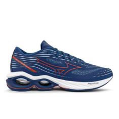 Imagem de Tênis Mizuno Wave Creation 24 Masculino, Marinho, Vermelho, 39