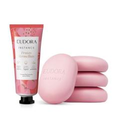Imagem de Combo Instance Frutas Vermelhas: Creme para Mãos 30g + Sabonete Vegetal em Barra 4x80g