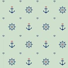 Imagem de Papel de Parede Infantil Marinheiro Verde