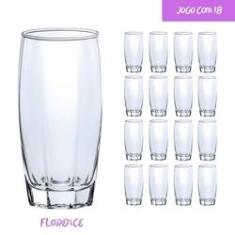 Imagem de Jogo com 18 Copos Vidro Florence Luxo 370ml Transparente