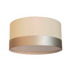 Imagem de Luminária Plafon Cúpula Crú com Detalhe Bronze 30x15