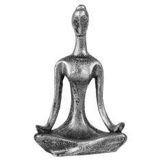 Imagem de Estatueta De Decoração Yoga Pequena Prateado