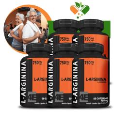 Imagem de Kit Com 5 Potes L-Arginina 750Mg 60 Cápsulas