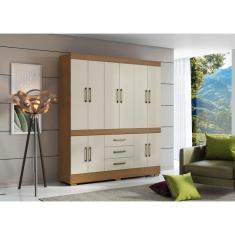 Imagem de Roupeiro Mônaco 10 Portas 3 Gavetas Atacama Off White - Aramóveis