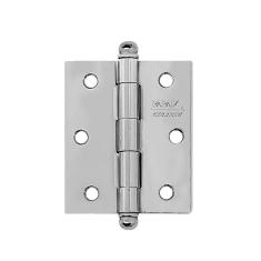 Imagem de Dobradiça De Ferro Para Porta 3 1/2x2" Cromada C/anel Isero