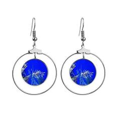 Imagem de Brincos de águas profundas do oceano azul hipocampo com argola pendente joia circular