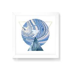 Imagem de Arte Maníacos Quadro Decorativo Geométrico Círculo Mesclado  - 50x50cm (Moldura em laca )