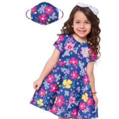 Imagem de Vestido Kyly Infantil Estampado Com Mascara