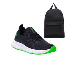 Imagem de Tênis Para Caminhada Treinos e Corrida Leve Ultraconforto+Mochila Básica-Unissex