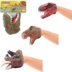 Imagem de Fantoche De Mao Cabeca Dinossauro Dinopark Colors 18X13,5X9cm Na Solap