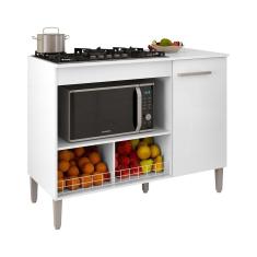 Imagem de Balcão Cozinha Para Cooktop Madri Com 1 Porta Branco