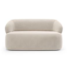 Imagem de Sofá Orgânico 02 Lugares Living Glee 140cm Veludo Bege - Desk Design