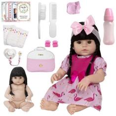 Imagem de Boneca Reborn Grande Menina Baby 52cm + Bolsa Maternidade - Cegonha Re