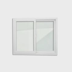 Imagem de Janela de pvc 100x120cm 2 Folhas com Vidro Liso itec Brimak