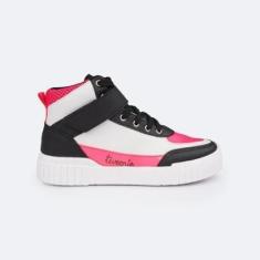 Imagem de Tênis Cano Médio Tweenie Liriah Preto Branco e Pink 557.014-Feminino