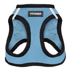 Imagem de Best Pet Supplies Peitoral Para Cães Voyager Step-In Air – Colete De Malha Para Todos Os Climas Para Cães Pequenos E Médios Da – Arnês (Acabamento Azul Bebê/Preto)