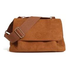 Imagem de Bolsa Ombro Bolsa Unissex Mensageiro Retro Camurça Linda Lançamento - 