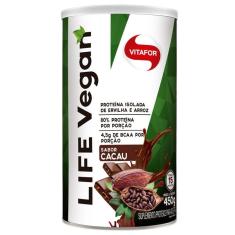 Imagem de Proteína Vegetal Life Vegan Vitafor 450g Chocolate