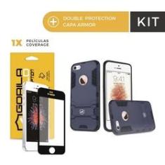 Imagem de Kit Capa Case Capinha Armor e Película Coverage Color  para Iphone 6s - Gshield