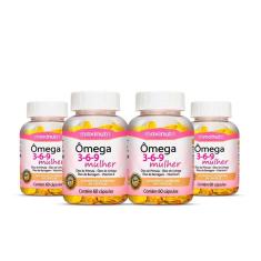 Imagem de Kit 4 Ômega 3-6-9 Específico Para Mulher 60 Cáps Maxinutri