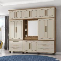 Imagem de Guarda Roupa Diamante Capelinha C/espelho Nature/off White -