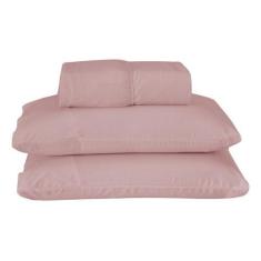 Imagem de Kit De Lençol Roupa De Cama 3 Peças King Algodão Cores - Riffo Store