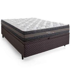 Imagem de Cama Box Baú Casal Herval Palermo, 74X138x188 Cm, Molas Ensacadas, Mar