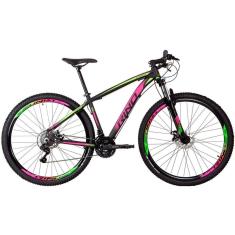 Imagem de Bicicleta Aro 29 Rino Everest Color 24V Cambios Shimano  Freio Hidraulico  Suspensão C/ Trava-Unissex