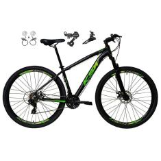 Imagem de  Bicicleta aro 29 Ksw Xlt 24v Câmbios Shimano Freios Hidráulicos Garfo com Suspensão - Preto\Verde