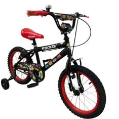 Imagem de Bicicleta Infantil Aro 16 Menino Bicikids Robo Resistente com Rodinhas