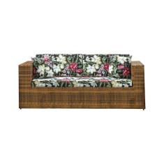 Imagem de Sofá 3 Lugares para Jardim em Junco Camburiú - Imbuia