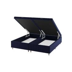 Imagem de Base Box Baú Queen Ibiza 35cm 1,98m 1,58m Turkey Azul
