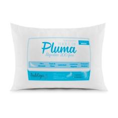 Imagem de Travesseiro Toque de Pluma Pena Percal 100% Algodão 200 Fios 50x70cm Antiácaro, Antialérgico, Lavável em Máquina