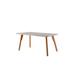 Imagem de Mesa para Sala de Jantar Malta 120cm Madeira Com Vidro Moderna Mobília