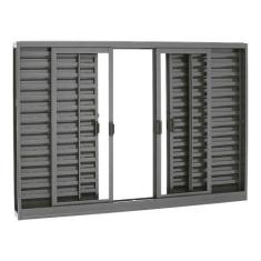 Imagem de Janela Veneziana em Aço 120 x 200 x 12 cm 6 Folhas Belfort Sasazaki