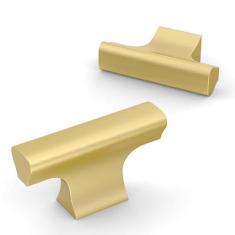 Imagem de KNOKLOCK Pacote com 10 puxadores de armário de cozinha puxadores de cômoda dourados escovados puxadores de gaveta puxadores de ferragens de armário de cozinha para gavetas de cômoda