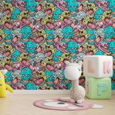 Imagem de Papel De Parede Adesivo Jovem Zumbis N013300 Rolo 0,58X3M